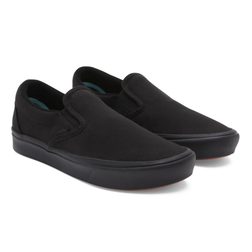 Vans Classic ComfyCush Slip-On Dam Svarta - Vans Slip On Skor Outlet (AJFBE9260)